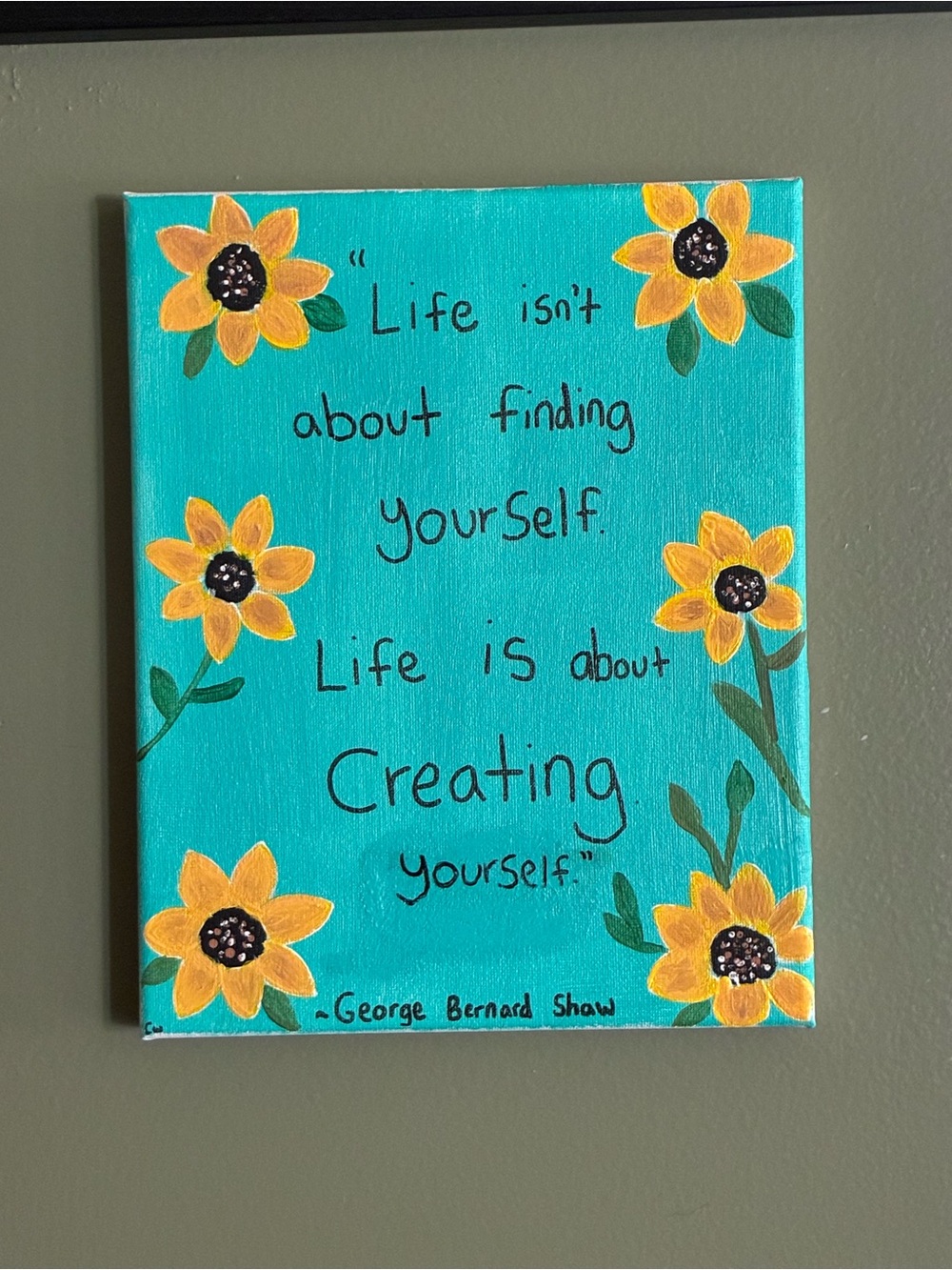 Sunflower Inspirational Canvas Wall Art